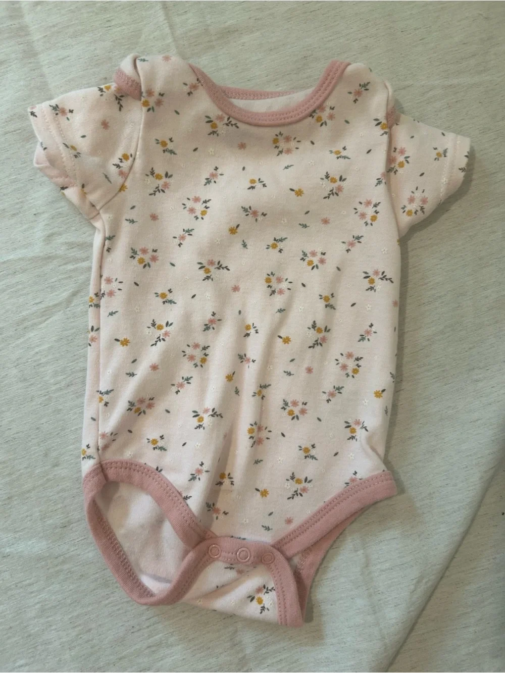 H&M Pink Watermelon Ruffle Pajama Top & Bodysuit Set with Yellow Pooh Tee